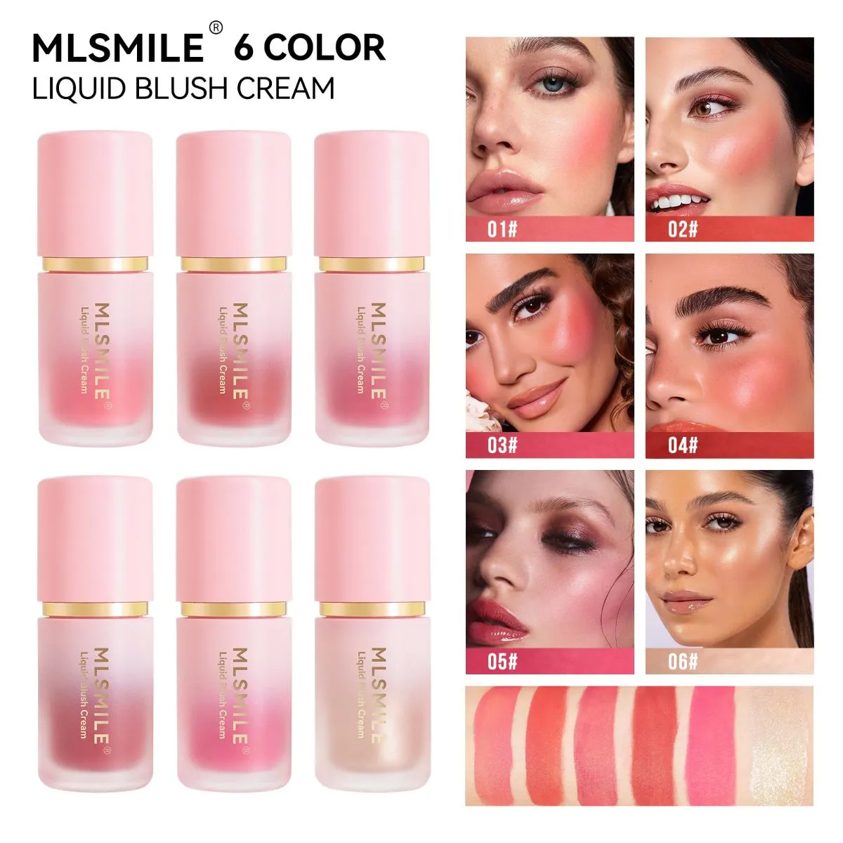 Dewy Liquid Blush – Sheer Buildable Natural Finish, Long-Lasting Hydrating Cheek Tint with Radiant Glow, Lightweight Face Makeup for All Skin Types